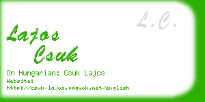 lajos csuk business card